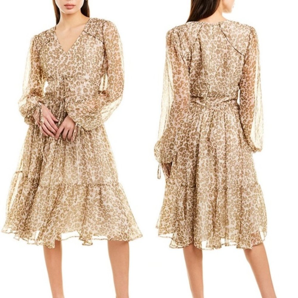 Walter Baker Leopard Print A Line Farber Dress, 6